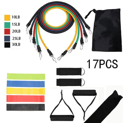 17 Pieces Resistance Bands Set - Starlight Mill13566_97GH33M