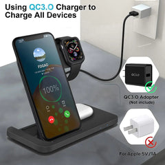 3in1 Wireless Fast Charger Dock Station - Starlight Mill971265_OUWD3KP