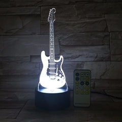 Guitar 3D LED Night Light - 7 Color LEDs