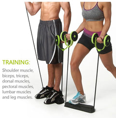 AB Wheels with Resistance Bands: Home Exercise Trainer - Starlight Mill382983_HD5SNB0