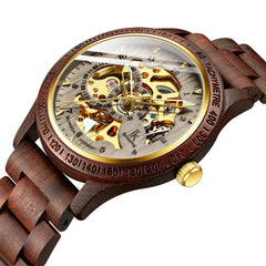 Classic Wooden Men's Mechanical Watch - Starlight Mill899495_B1LIUA3