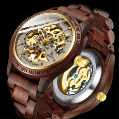 Classic Wooden Men's Mechanical Watch - Starlight Mill899495_B1LIUA3