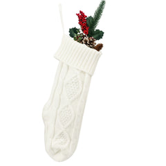 Embroidered Knitted Christmas Stockings Gift Bag - Starlight MillCJYS184475903CX