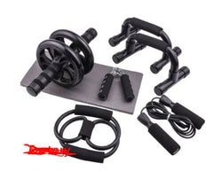 Home Fitness Set: Abdominal Wheel Roller, Push - Up Bar, and Jump Rope - Starlight MillTKIW45Q2Q