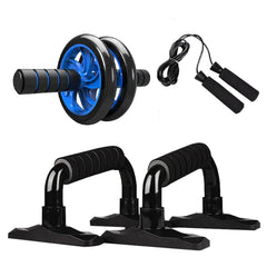 Home Fitness Set: Abdominal Wheel Roller, Push - Up Bar, and Jump Rope - Starlight Mill14303_JCSULFY