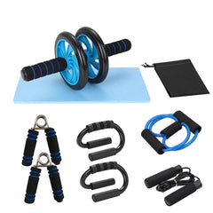 Home Fitness Set: Abdominal Wheel Roller, Push - Up Bar, and Jump Rope - Starlight Mill14303_3JAULNU