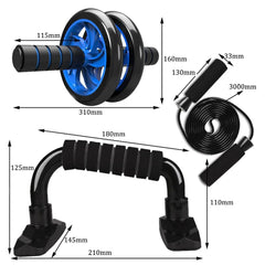 Home Fitness Set: Abdominal Wheel Roller, Push - Up Bar, and Jump Rope - Starlight Mill14303_0RCPAOW