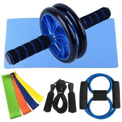 Home Fitness Set: Abdominal Wheel Roller, Push - Up Bar, and Jump Rope - Starlight Mill14303_IBGUNLV