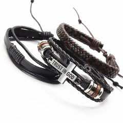 Leather Bracelets Men Bangles - Starlight Mill608272_SKHH94V