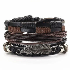 Leather Bracelets Men Bangles - Starlight Mill608272_SKHH94V