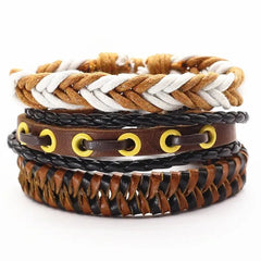 Leather Bracelets Men Bangles - Starlight MillXT9BSU0ET