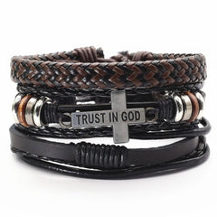 Leather Bracelets Men Bangles - Starlight Mill608272_SKHH94V