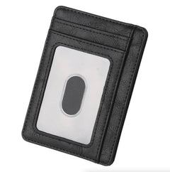 Mens Leather Slim Wallet Credit Card Holder RFID Blocking Pocket ID Money PU USA - Starlight MillFB48_MINIWAL_BL