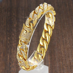 Miami Gold Curb Cuban Bracelet - Starlight MillLQ9YAPI