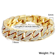 Miami Gold Curb Cuban Bracelet - Starlight MillLQ9YAPI