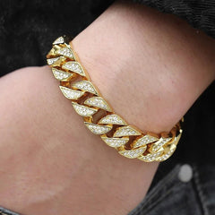 Miami Gold Curb Cuban Bracelet - Starlight MillLQ9YAPI