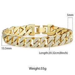 Miami Gold Curb Cuban Bracelet - Starlight MillLQ9YAPI