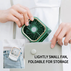 Mini Cooling Foldable Neck Hanging Fan - Starlight Mill714298_OSORBK8