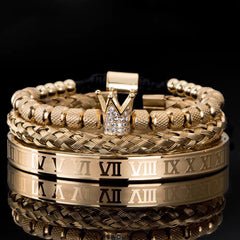 Roman Royal Charm Men Bracelets Stainless Steel - Starlight Mill678258_DBN4ELE