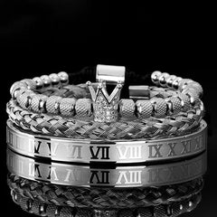 Roman Royal Charm Men Bracelets Stainless Steel - Starlight Mill678258_DBN4ELE