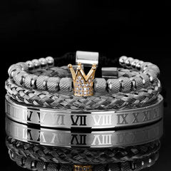 Roman Royal Charm Men Bracelets Stainless Steel - Starlight Mill678258_DBN4ELE