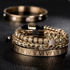 Roman Royal Charm Men Bracelets Stainless Steel - Starlight Mill678258_DBN4ELE