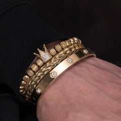 Roman Royal Charm Men Bracelets Stainless Steel - Starlight Mill678258_DBN4ELE