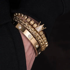 Roman Royal Charm Men Bracelets Stainless Steel - Starlight Mill678258_DBN4ELE