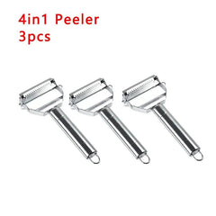 Stainless Steel Vegetable Peeler - Starlight Mill14:200006154#4 in 1 (3pcs)