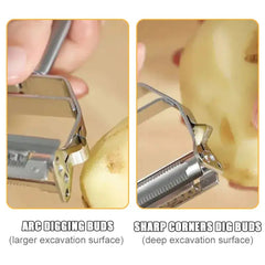 Stainless Steel Vegetable Peeler - Starlight Mill14:200006151#2 in 1 (1pcs)