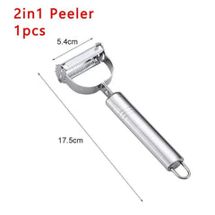 Stainless Steel Vegetable Peeler - Starlight Mill14:200006151#2 in 1 (1pcs)