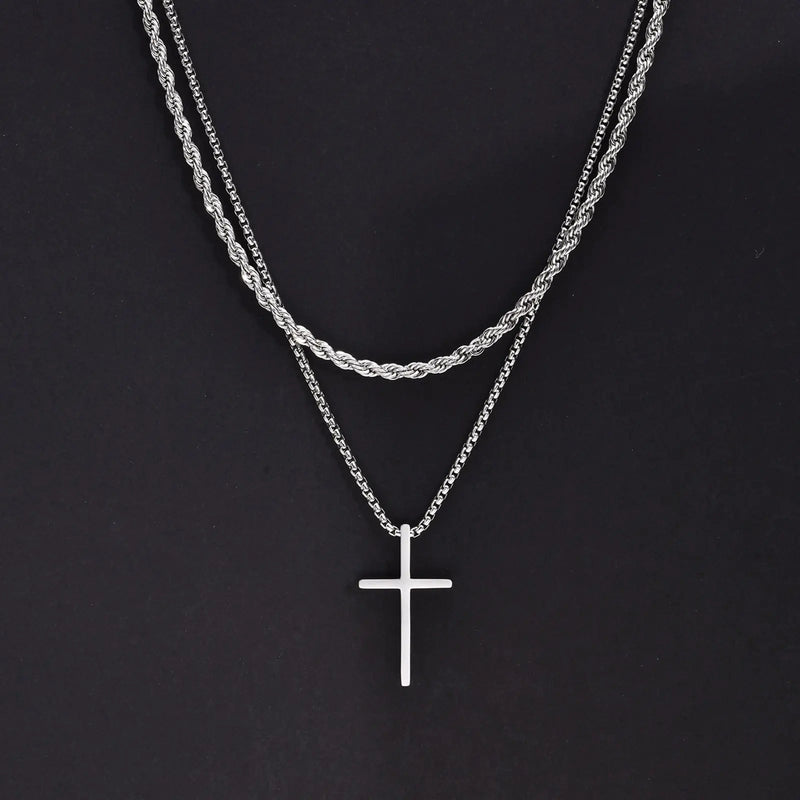 Vnox Mens Cross Necklaces - Starlight Mill928818_RN468MZ