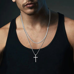 Vnox Mens Cross Necklaces - Starlight Mill928818_RN468MZ